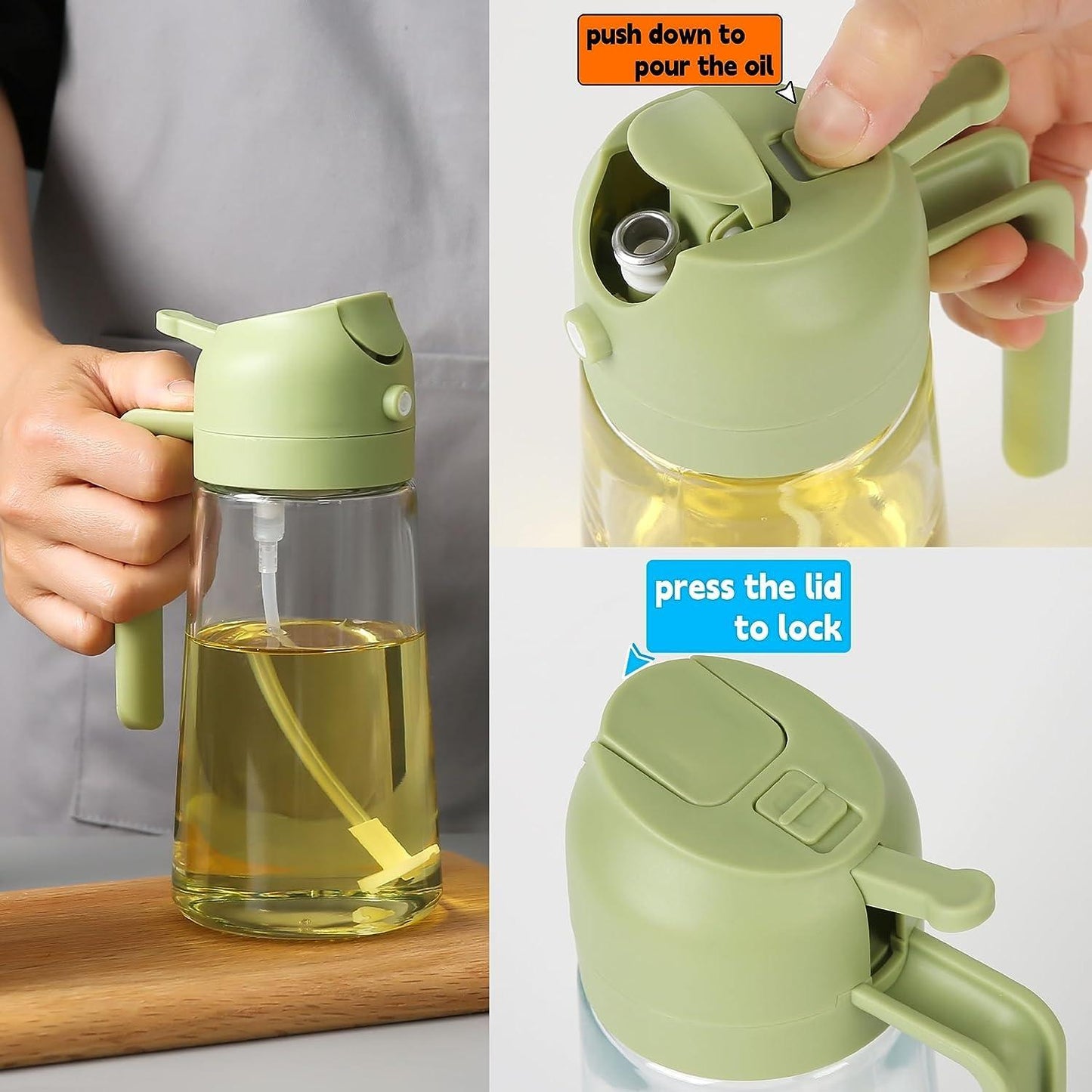 2 in 1 Portable Sprayer Oil Dispenser (500ml ) Buy 1 Get 1 free